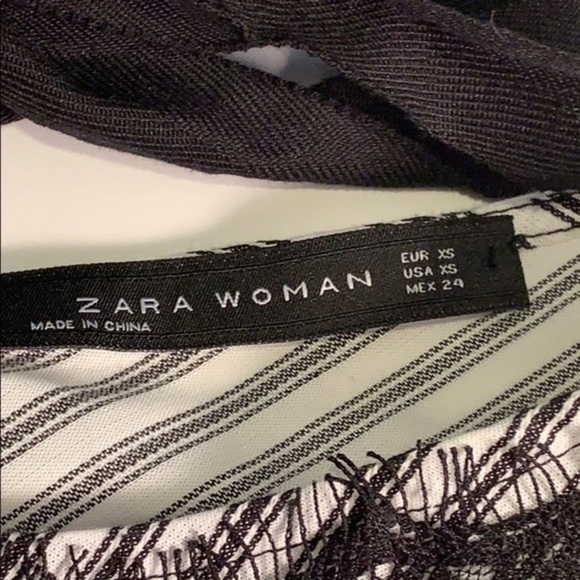 Zara Vertical Stripe Bell Sleeve Top NEW! - Picture 8 of 9